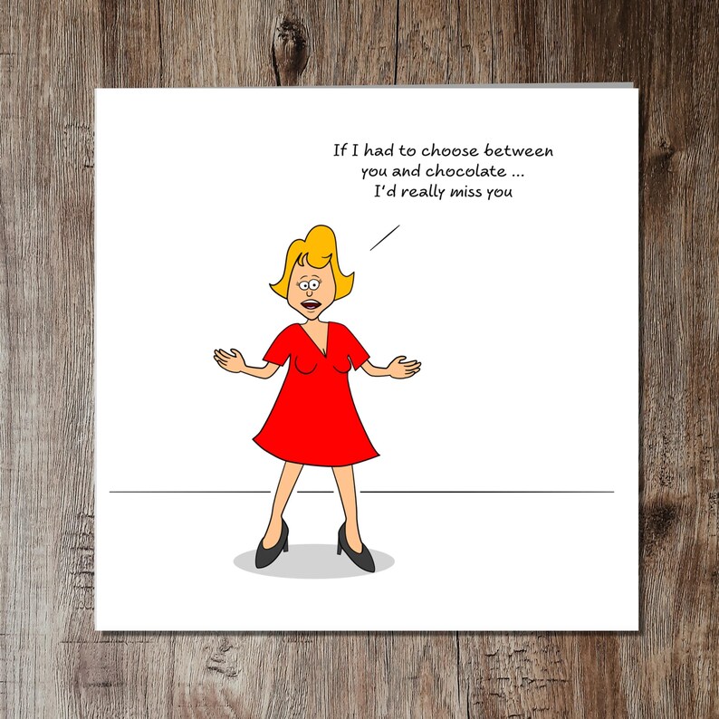 Funny Birthday Card Chocolate for Mum Daughter Sister Girlfriend Female ...
