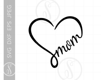 Download Mom Heart Svg Etsy