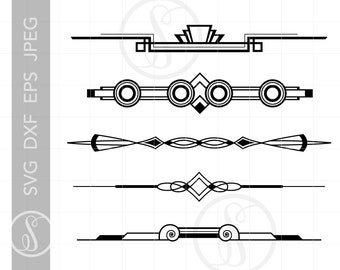 Download SVG Clipart Borders Dxf Eps Jpeg Doodle Frames Cut File | Etsy