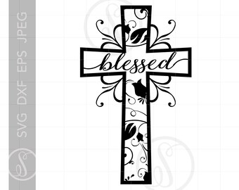Blessed Cross Svg Etsy