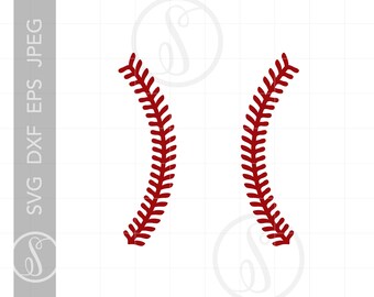 Baseball Laces Svg Etsy