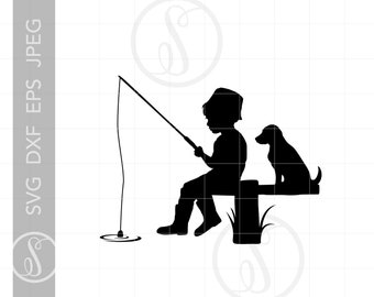Download Boy Fishing Svg Etsy
