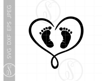 Download Baby Footprints Pdf Etsy