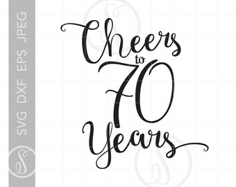 Download 70th birthday svg | Etsy