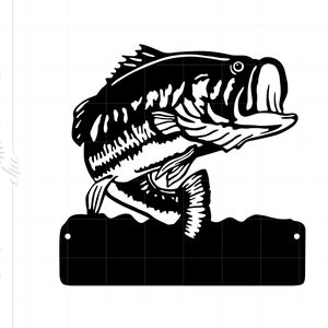 Fish Sign Template SVG Cut File | Fish Silhouette Download | Fish Cricut Svg Eps Pdf Jpg Png SC1920