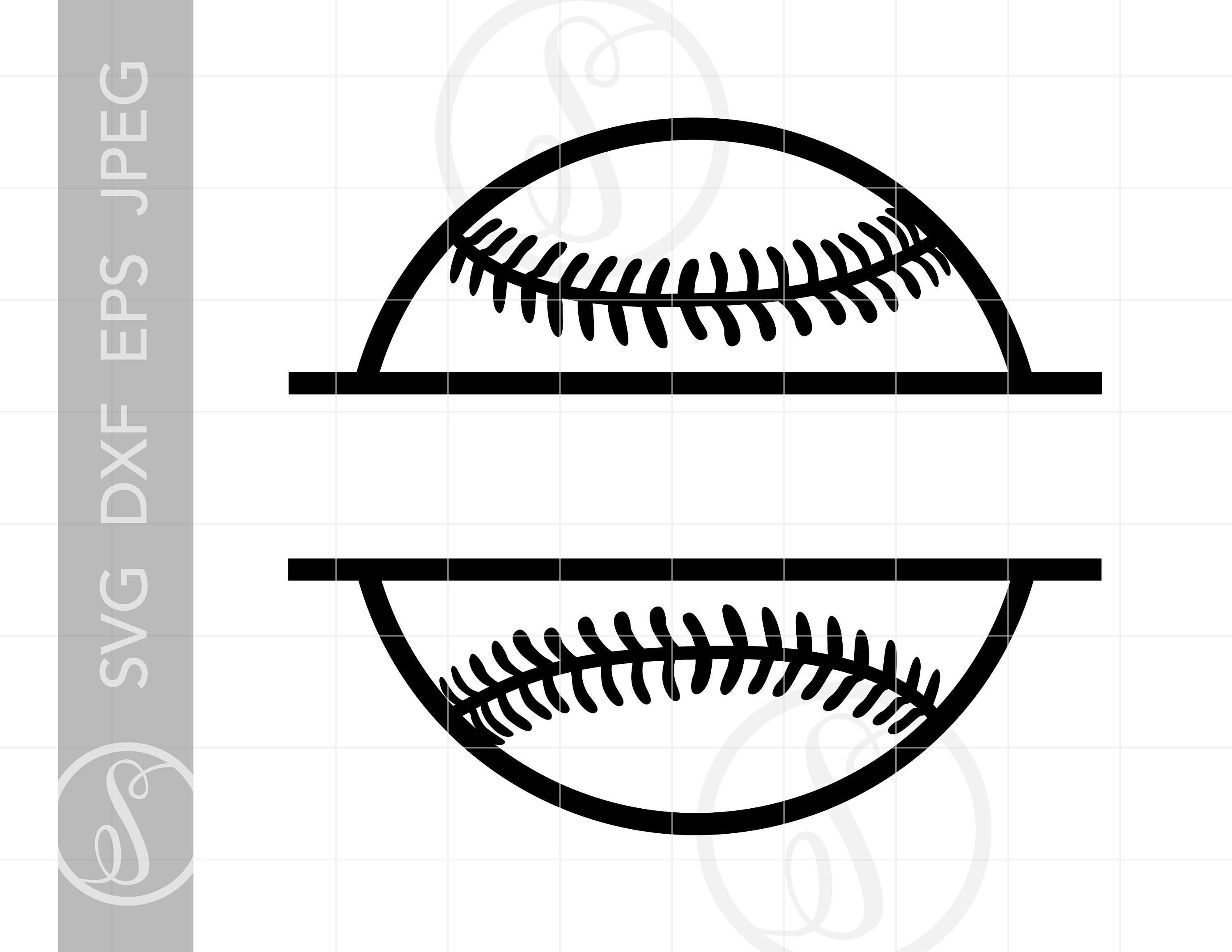 Baseball Split Frame SVG Baseball Monogram Clipart Etsy Sweden