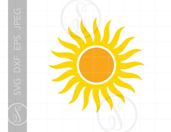 Download Sun Svg Clipart Vector Sun Download Sun Silhouette Cut Etsy