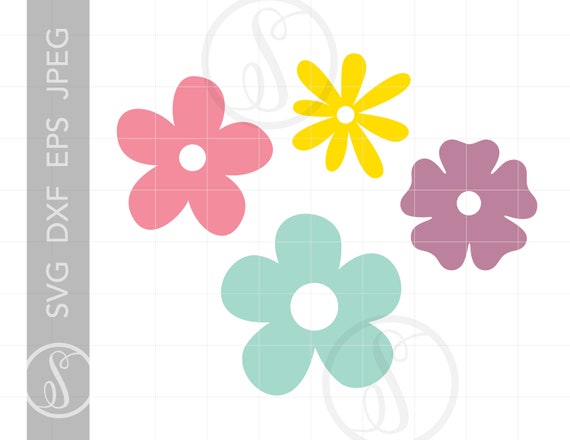 Download Flower Svg Flower Clipart Flower Silhouette Cut File Svg Etsy