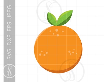 Orange SVG | Vector Orange Clipart | Orange Silhouette Cut File | Full Color Orange Svg Jpg Eps Pdf Png | Orange Cut File Download SC982
