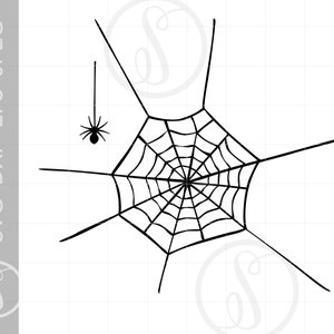 Spider Web SVG, Spider Web Clipart,  Spider Web Cut File for Cricut,  Halloween Spider Web Svg Jpg Eps Pdf Png SC662