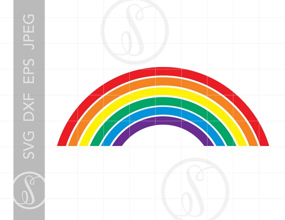 Download Rainbow Svg Rainbow Clipart Rainbow Silhouette Cut File Etsy