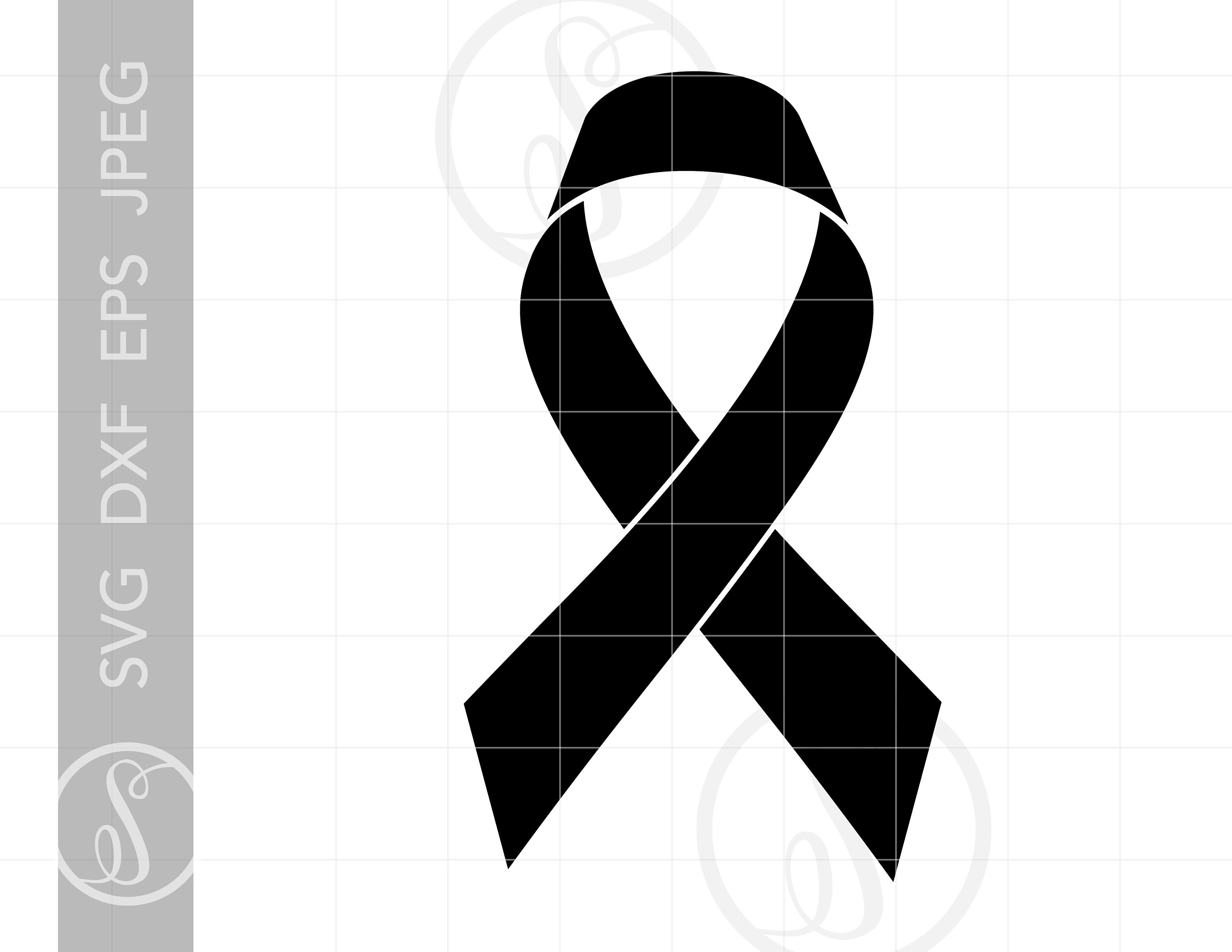 Cancer Ribbon SVG Cancer Ribbon Clipart Cancer Ribbon Etsy