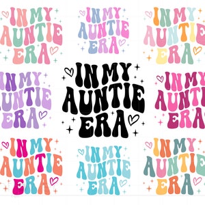 In meiner Auntie Era Shirt svg Bundle, Tante svg, New Aunt svg, Baby-Dusche-Geschenk-Svg, Instant Download SC3118