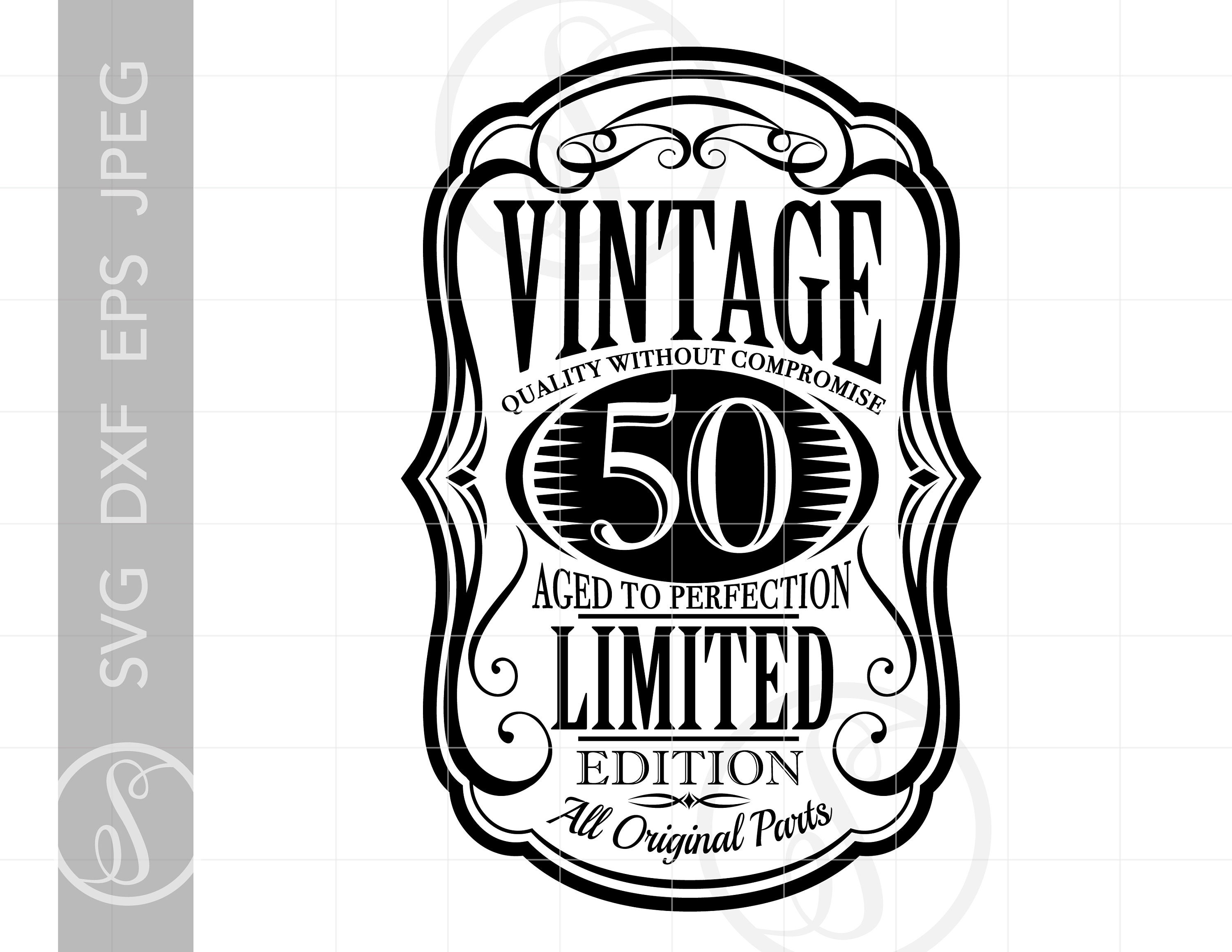 Vintage 50 SVG Vintage 50 Design Vintage 50 Silhouette Cut Etsy