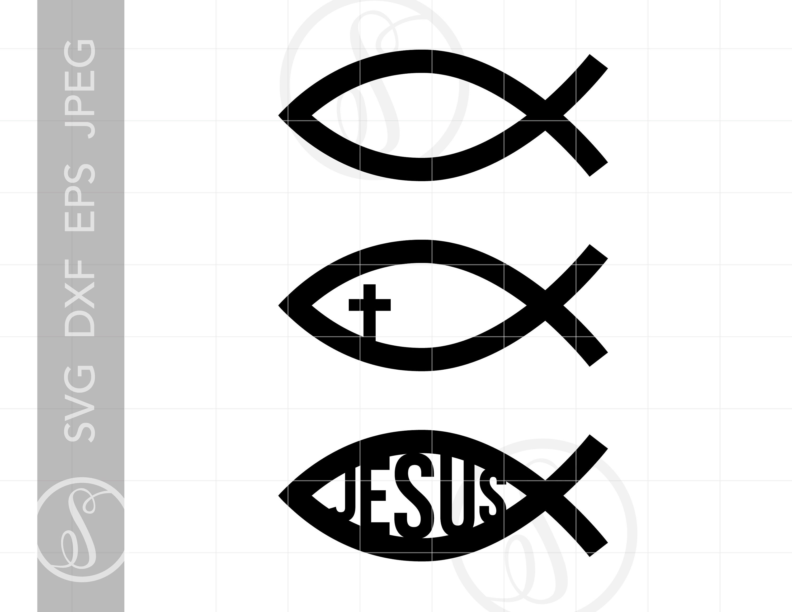 Download Jesus Fish Svg Jpg Eps Pdf Png Dxf Ichthus Svg Download Sc927