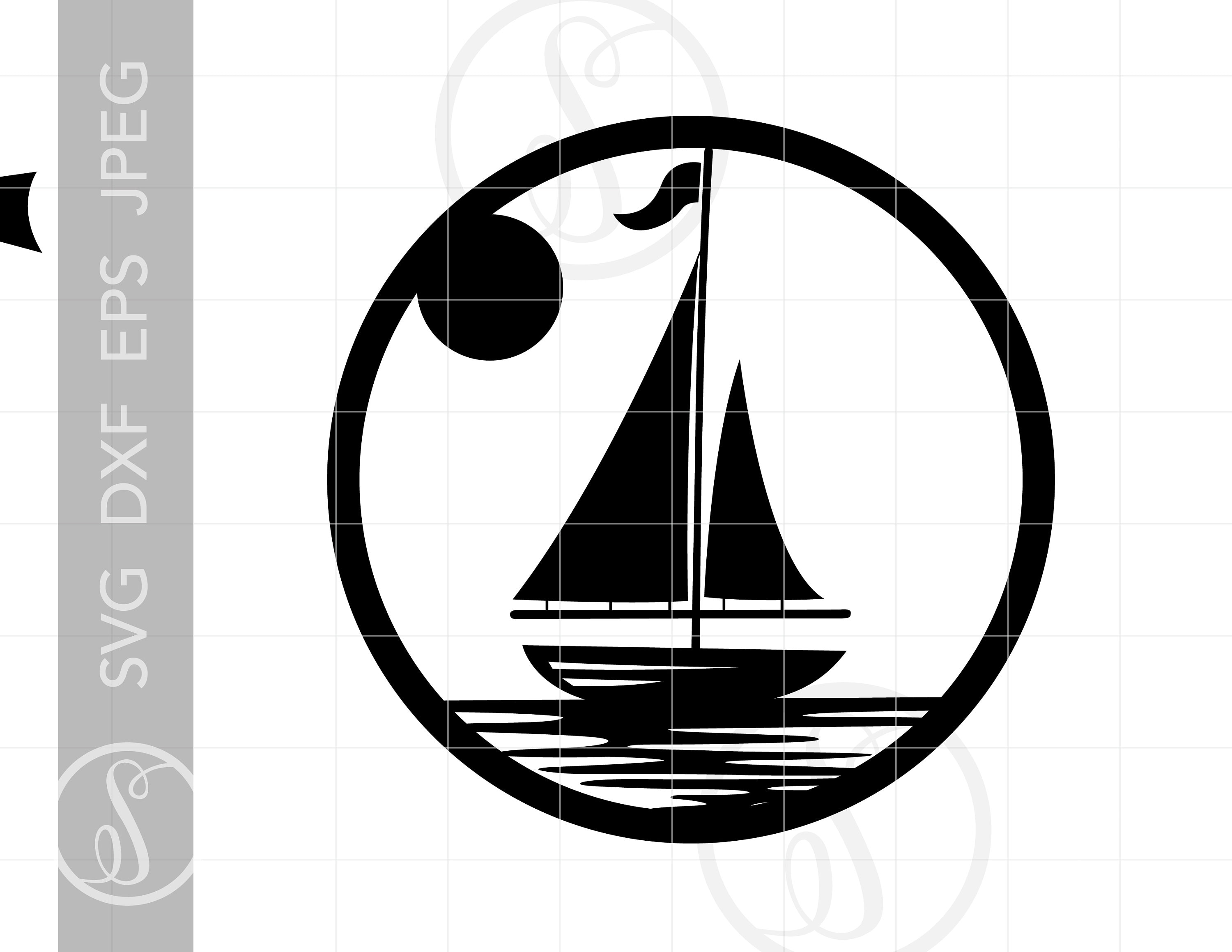 Sailboat Sunset SVG Sailboat Silhouette Download Cut File Etsy
