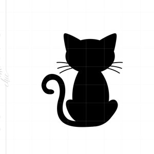 Cat SVG Cat Clipart Cat Silhouette Cut File Vector Cat Svg Jpg Eps Pdf Png Dxf Download SC1295 image 1