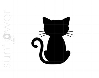 Cat SVG | Cat Clipart | Cat Silhouette Cut File | Vector Cat Svg Jpg Eps Pdf Png Dxf Download SC1295