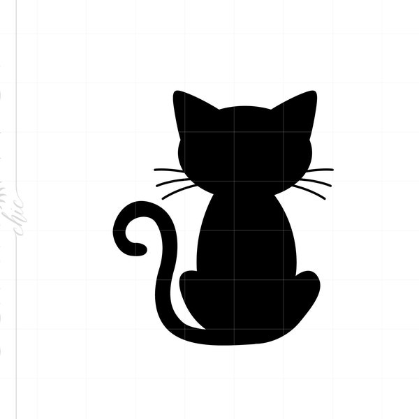Cat SVG | Cat Clipart | Cat Silhouette Cut File | Vector Cat Svg Jpg Eps Pdf Png Dxf Download SC1295