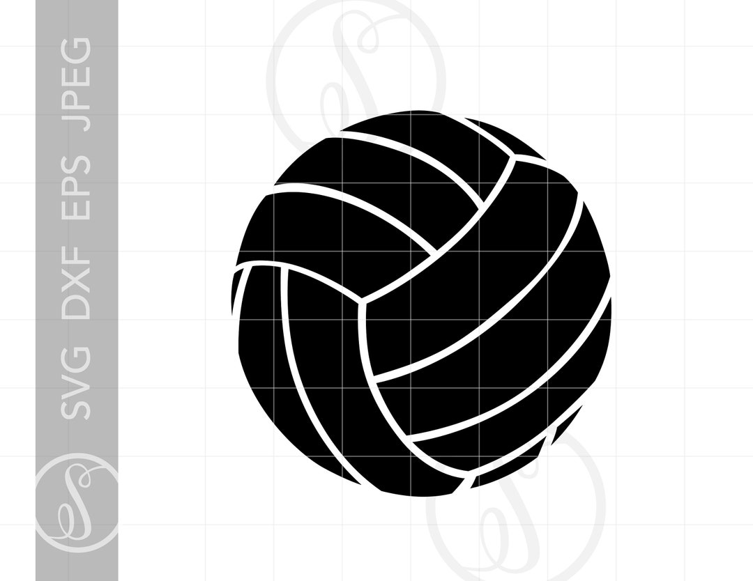 Volleyball SVG Clipart Volleyball Silhouette Cut File Volleyball Vector ...