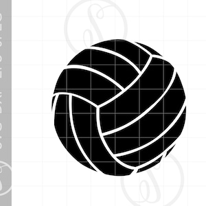 Volleyball SVG Clipart | Volleyball Silhouette Cut File | Volleyball Vector |  Volleyball Svg Jpg Eps Pdf Png Dxf Download SC1174