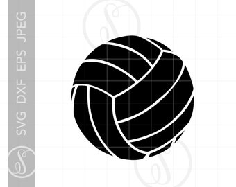 Volleybal SVG clipart | Volleybal silhouet gesneden bestand | Volleybal vector |  Volleybal SVG jpg EPS PDF PNG DXF downloaden SC1174