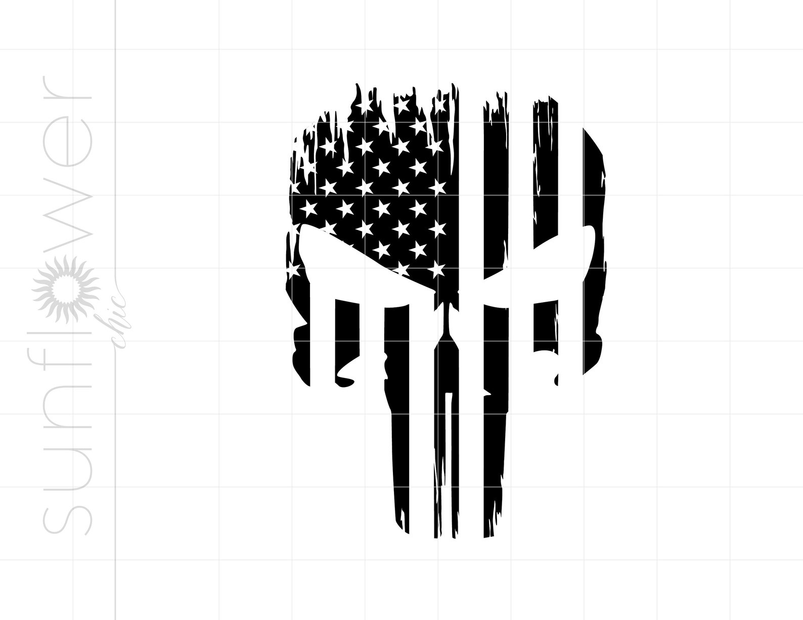 American Flag Punisher Svg Distressed Punisher Skull Svg Cut - Etsy