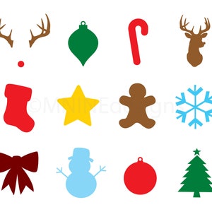 Christmas Clipart SVG | Christmas Shapes Cut Files | Christmas Silhouettes Download | Christmas Holidays Svg Eps Pdf Jpg Png SC1734