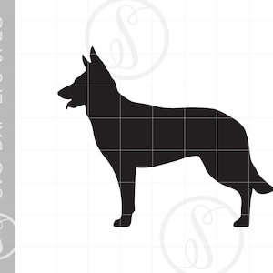 German Shepherd SVG Clipart | German Shepherd Silhouette Cut File | Vector German Shepherd Svg Jpg Eps Pdf Png Dxf Download SC1255