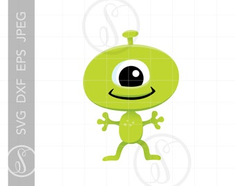 Alien SVG Imágenes prediseñadas de vectores alienígenas (Vector Alien Clipart) Archivo de impresión y corte de alien ( Alien Print and Cut File) Alien Svg Jpg Eps Png Png Dxf Descargar SC1038