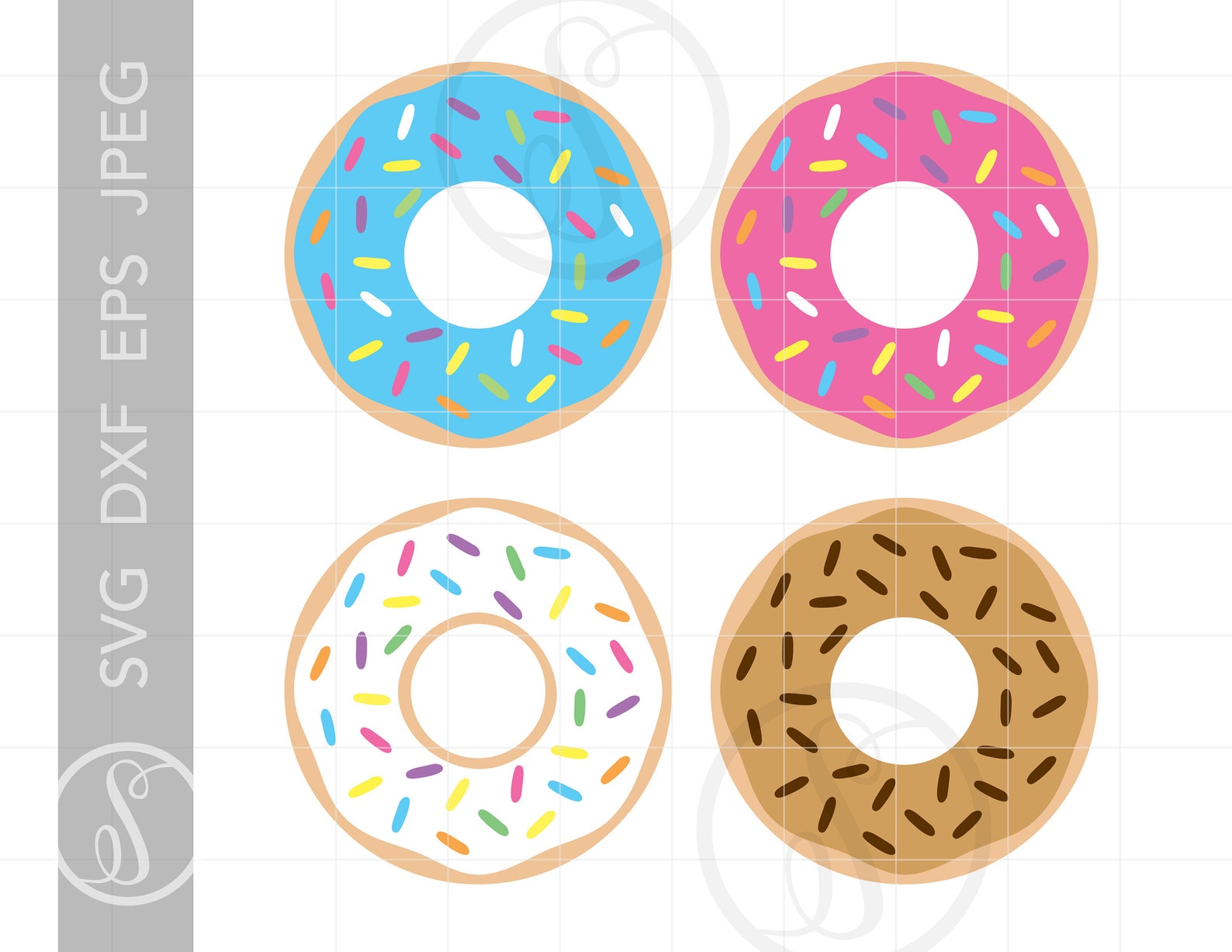 Donut SVG Donut Cut File Downloads Doughnut Svg Sprinkle - Etsy Australia