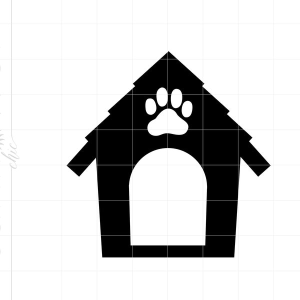 Dog House SVG | Dog House Clipart | Doghouse Silhouette Cut File | Vector Dog House Svg Jpg Eps Pdf Png Dxf Download SC2080