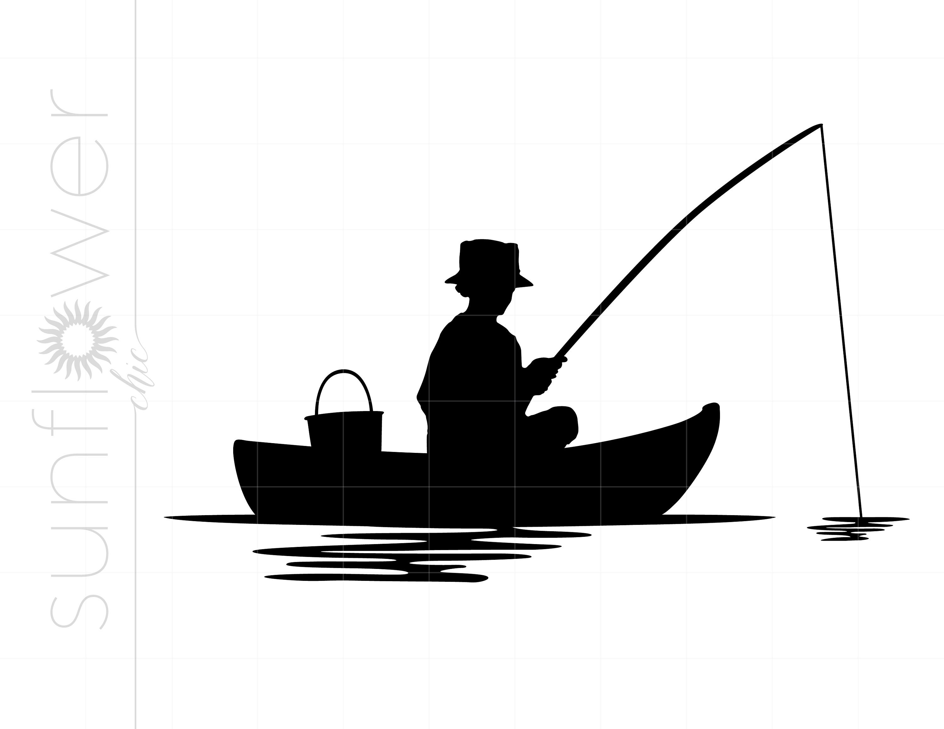 Boy Fishing Boat SVG Boy Fishing Clipart Boy Fishing Silhouette Cut File  Vector Boy Fisherman Svg Jpg Eps Pdf Png Dxf Downloads SC1953 -  Canada