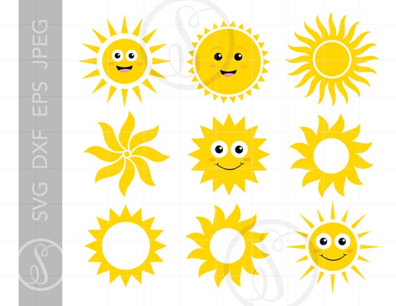 Download Sunshine Smiles Svg Smile Face Sun Clipart Sun Silhouette Etsy