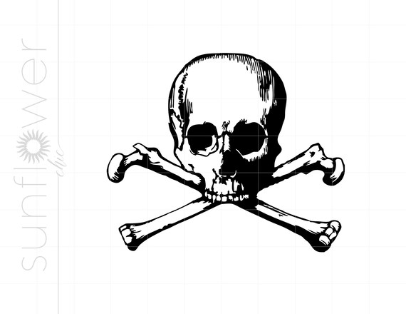 Skull and Crossbones Svg Clipart Halloween SVG Vintage - Etsy UK