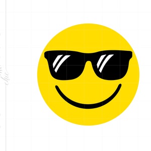 Smiley face with glasses deals