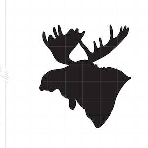 Moose SVG / Moose Clipart / Moose Cut File per Cricut / Moose Head File svg jpg eps pdf png SC552