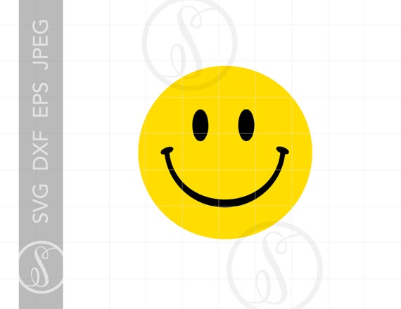 Download Smiley Face Svg Smiley Face Clipart Smiley Face Silhouette Etsy