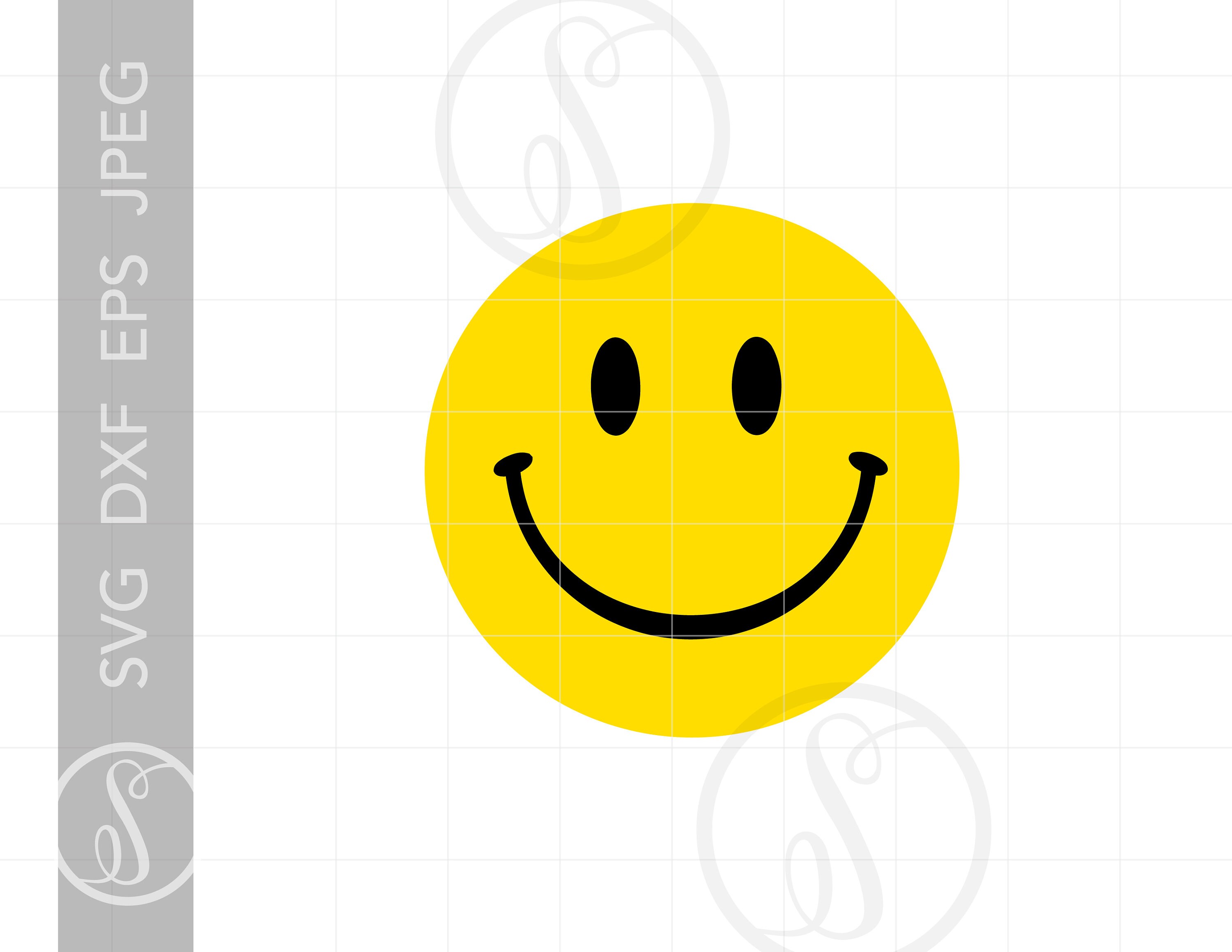 Download Smiley Face Svg Smiley Face Clipart Smiley Face Silhouette Etsy