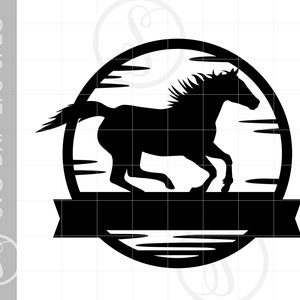 Laufpferd Svg Pferd Clipart Laufende Pferd Silhouette Etsy
