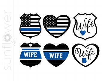 Police Wife Svg Cut File Clipart Downloads | Police Wife Svg | Vector Police Wife Silhouette Clipart Svg SC1215