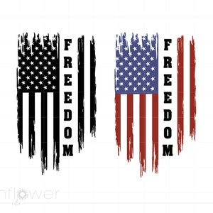 American Freedom Flag Svg, Distressed American Flag Template Svg, 4th of July Svg, Patriotic Flag Cricut Silhouette Instant Download SC2302
