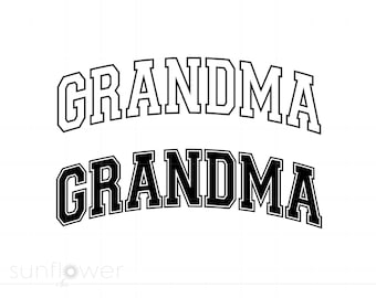 Varsity Grandma Svg, Mimi Svg, Gift for Grandma Svg, Grandma T Shirt Design Printable Cricut Silhouette SVG Digital Download SC3021