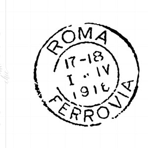 Black Postal Stamp Rome, Italy. Postmark with Envelope Sign Stock Vector -  Illustration of gray, postmark: 112258779