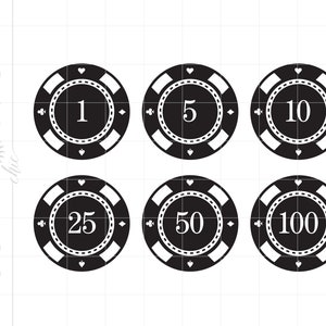 Poker Chips Svg | Poker Chip Svg Cut Files | Casino Svg | Vegas Svg | Poker Chips Printable Cricut Silhouette SC2334
