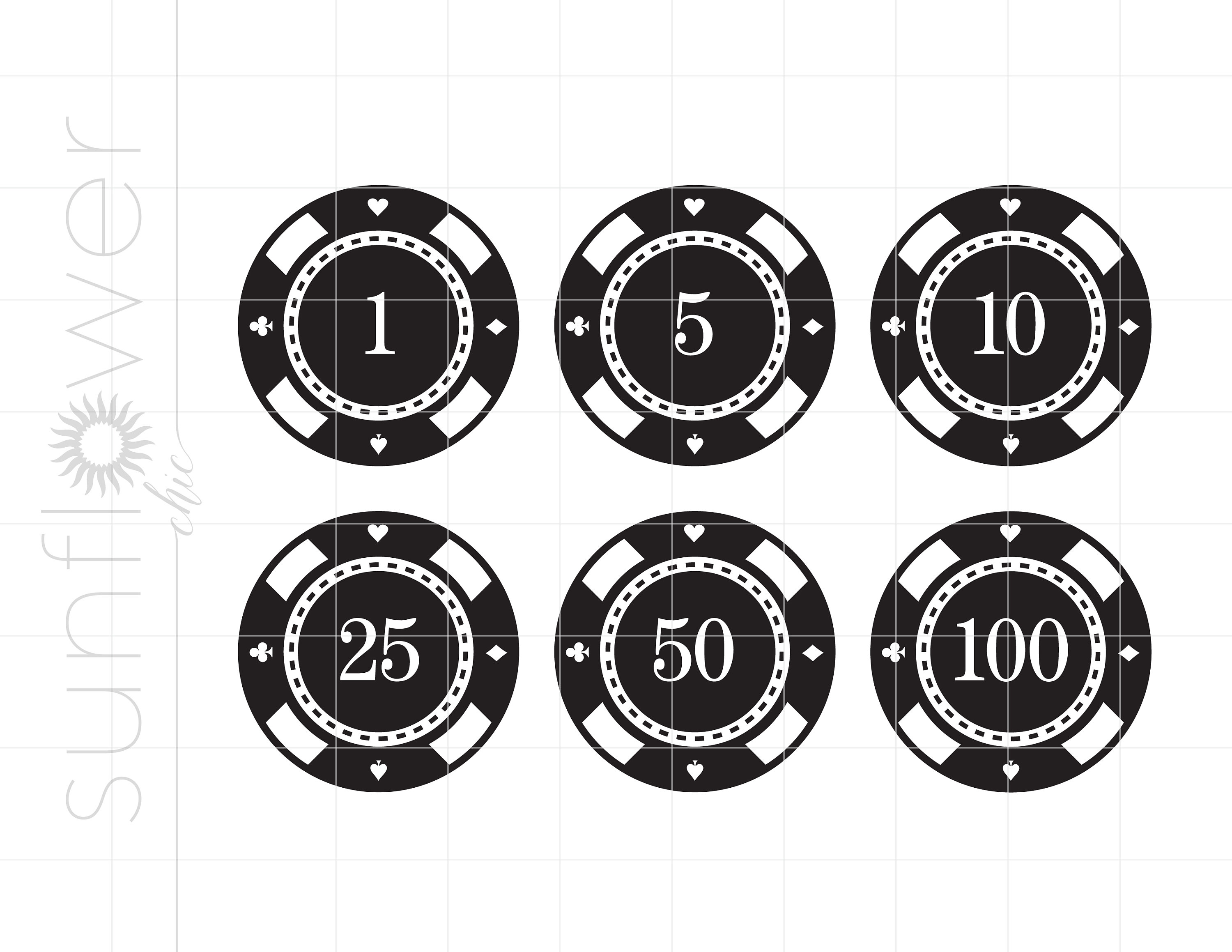 Poker Chips Svg Poker Chip Svg Cut Files Casino Svg Etsy Australia