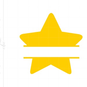 Star Frame SVG | Star Split Frame Cut File | Star Split Frame Silhouette Download Svg Eps Pdf Jpg Png SC1725