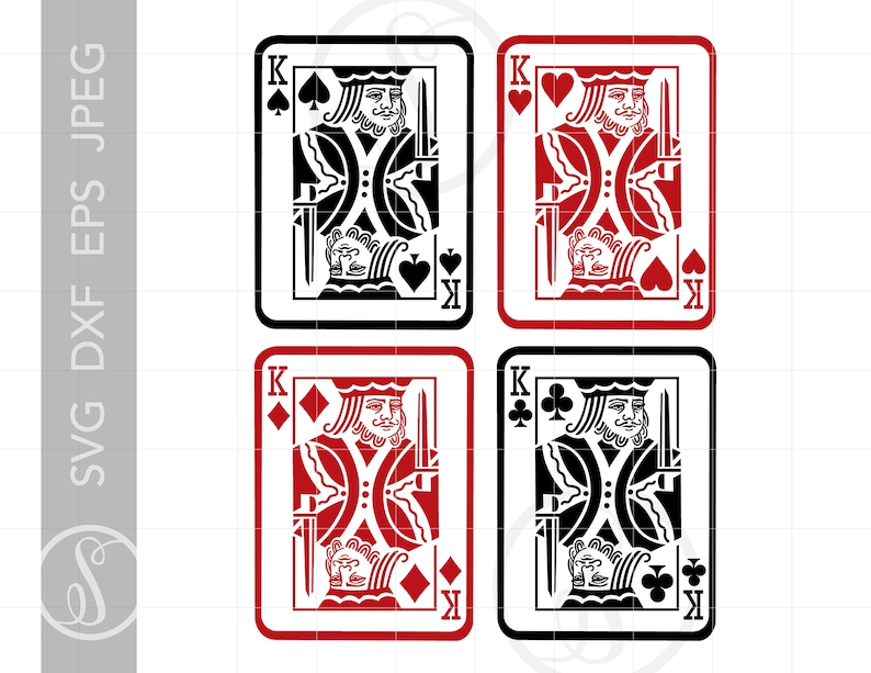 Download King of Hearts SVG King of Spades SVG King of Diamonds SVG ...