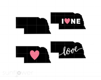 Nebraska SVG Clipart, Love Nebraska Svg Jpg Eps Png Cricut Silhouette Cut File, Instant Download SC807