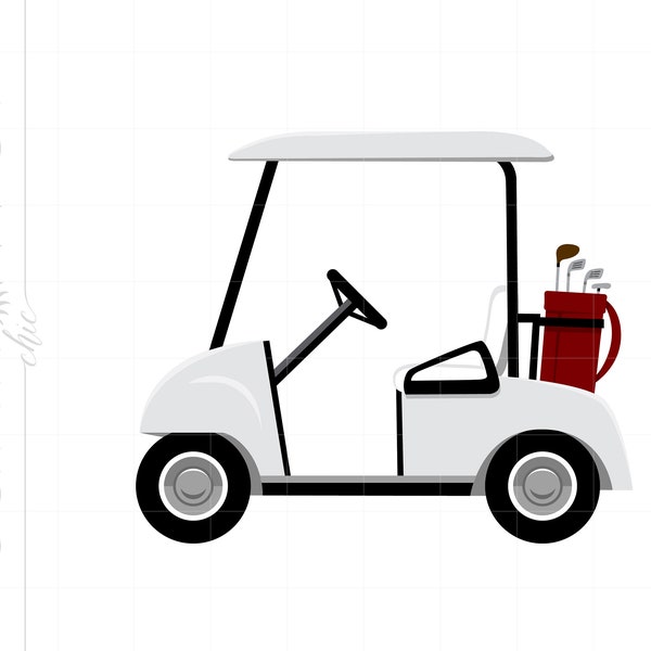 Golf Cart SVG | Vector Golf Cart Clipart | Golf Cart Cut File | Golf Cart Svg Jpg Eps Pdf Png Dxf Downloads SC955